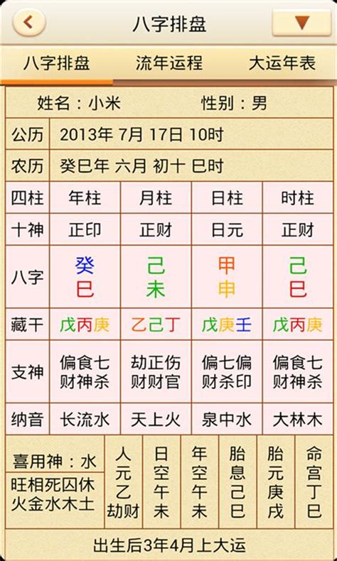 四柱八字排盘程式